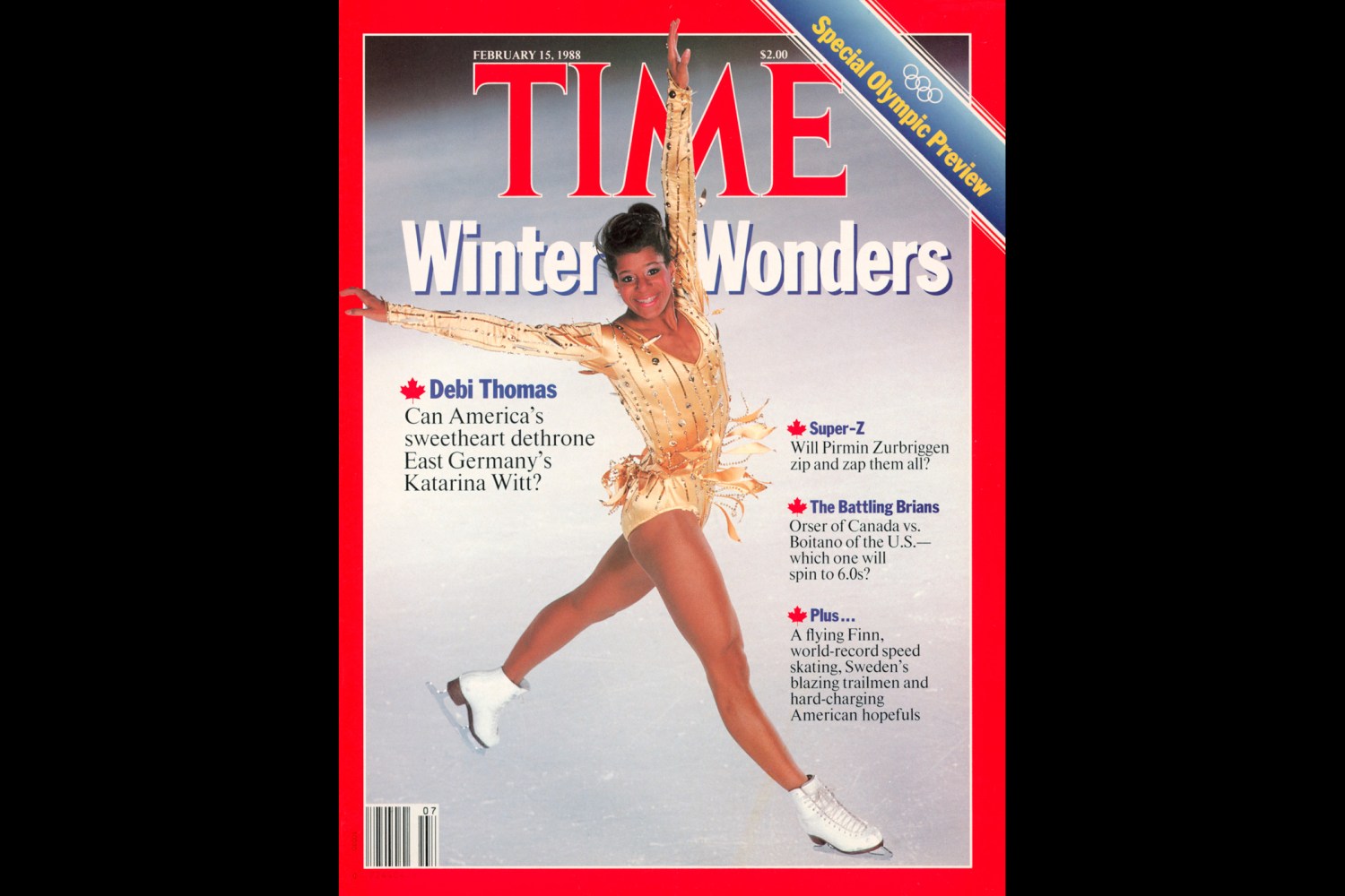 Calgary, 1988: Figure Skater Debi Thomas | See the History of the Olympics  in TIME Covers | TIME.com