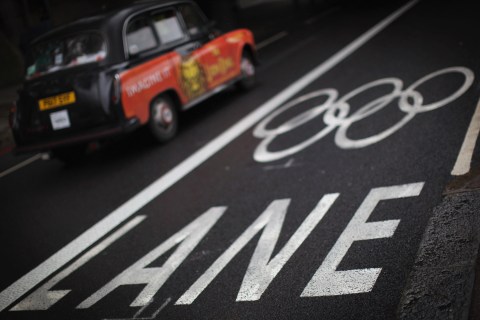 First Olympic Lanes Open In London