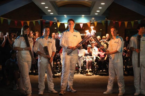 The Paralympic Torch Is Lit At Stoke Mandeville Spinal Unit The Birthplace Of The Games